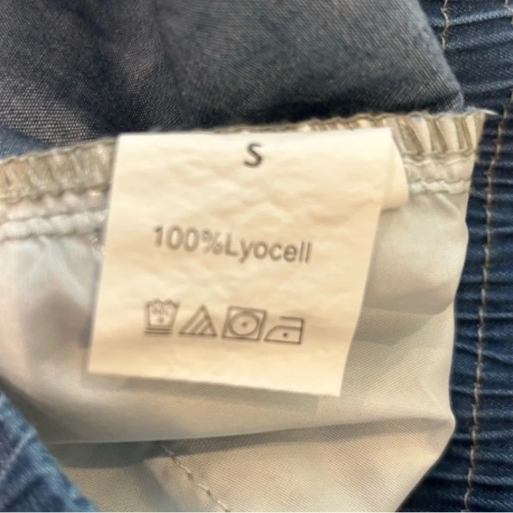 Emory Rose Tencel Denim Blue Shorts NWT - Picture 10 of 10